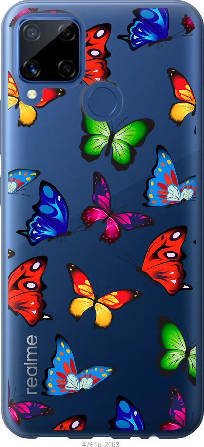 

Чехол на Realme C15 Красочные мотыльки