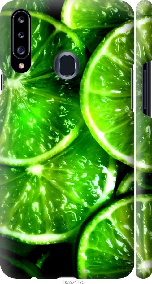 Чохол на Samsung Galaxy A20s A207F Зелені часточки лимона