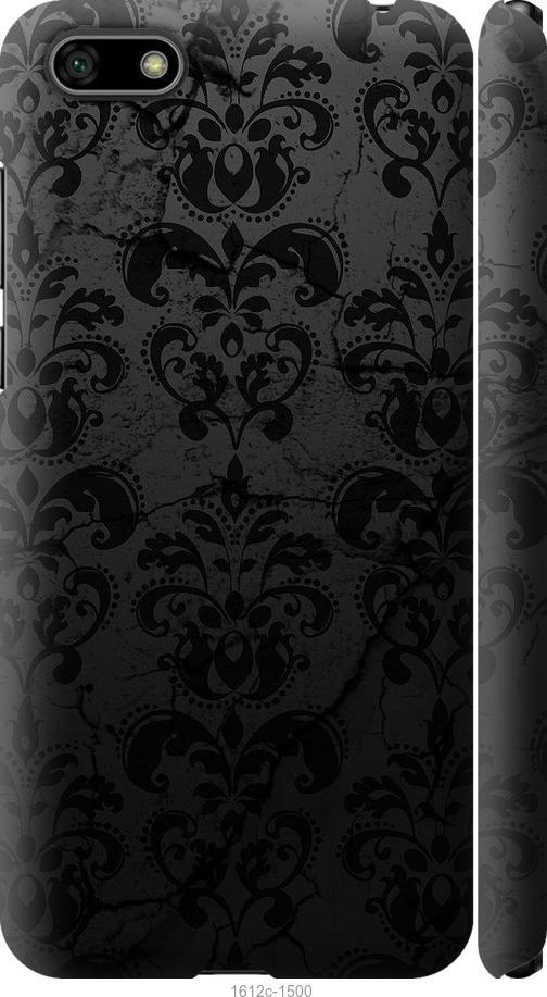 

Чехол на Huawei Honor 7A узор черный