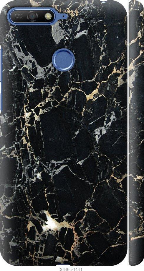 

Чехол на Huawei Y6 Prime 2018 Черный мрамор