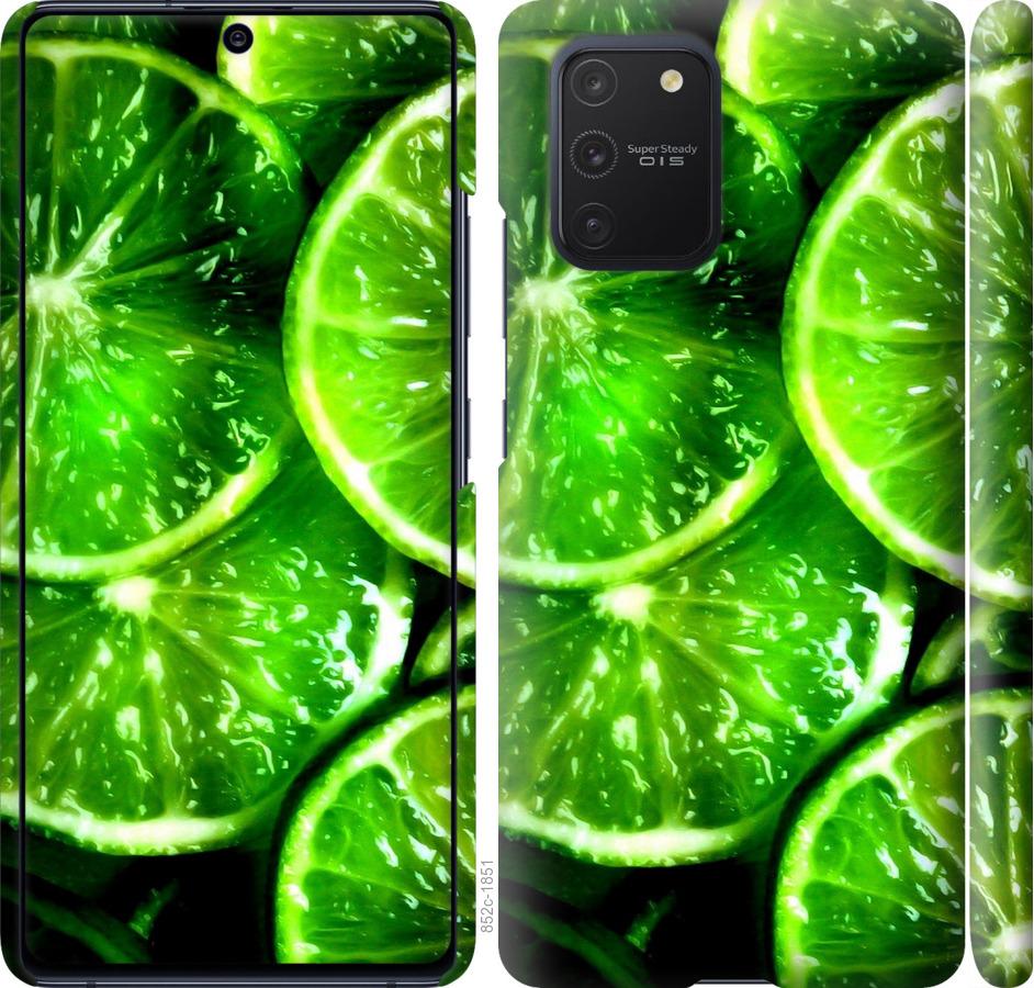 Чехол на Samsung Galaxy S10 Lite 2020 Зелёные дольки лимона