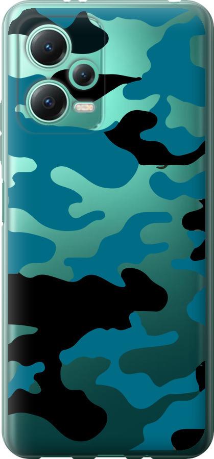 Чохол на Xiaomi Poco X5 5G Камуфляж прозорий фон
