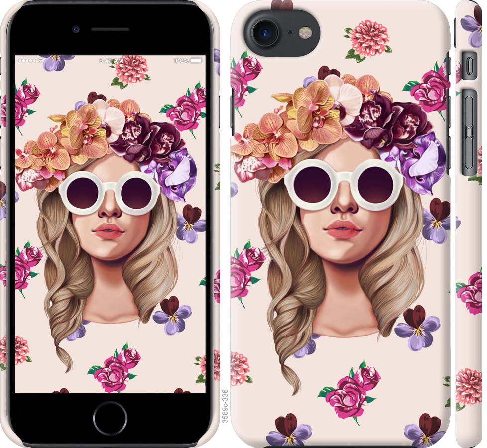 

Чехол на iPhone 7 Девушка с цветами v2