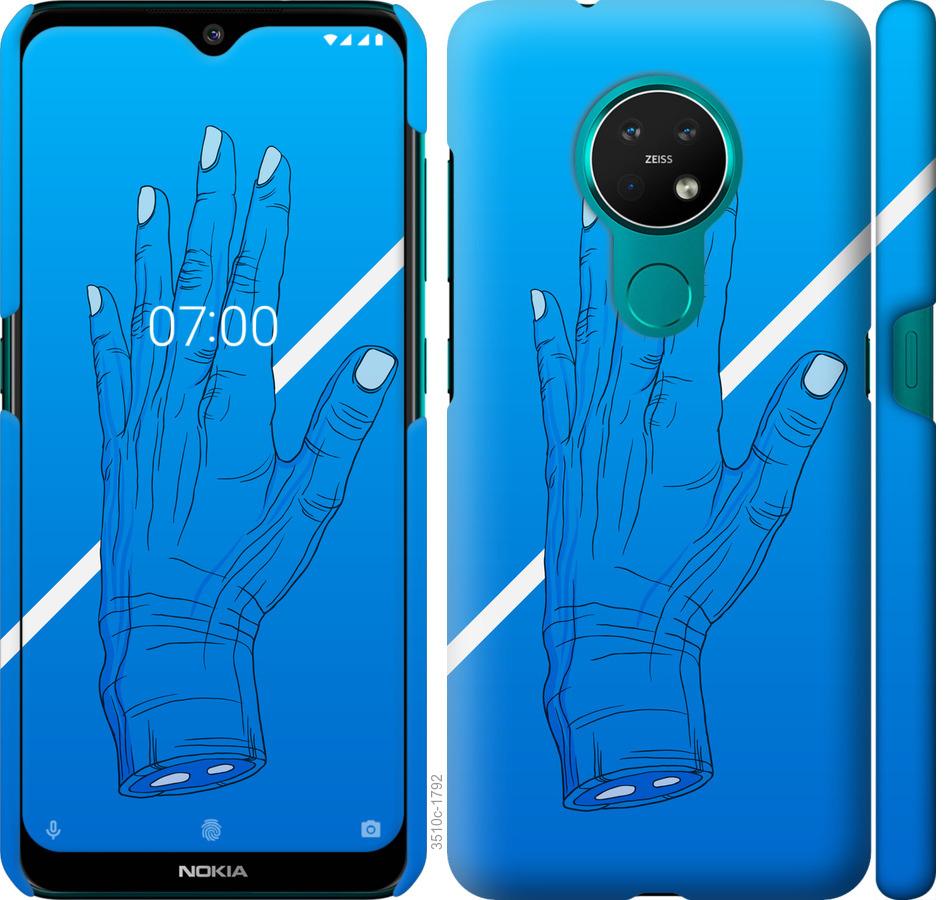 

Чехол на Nokia 7.2 Синий, Рука, Линия, Градиент, Зомби, Глубина
