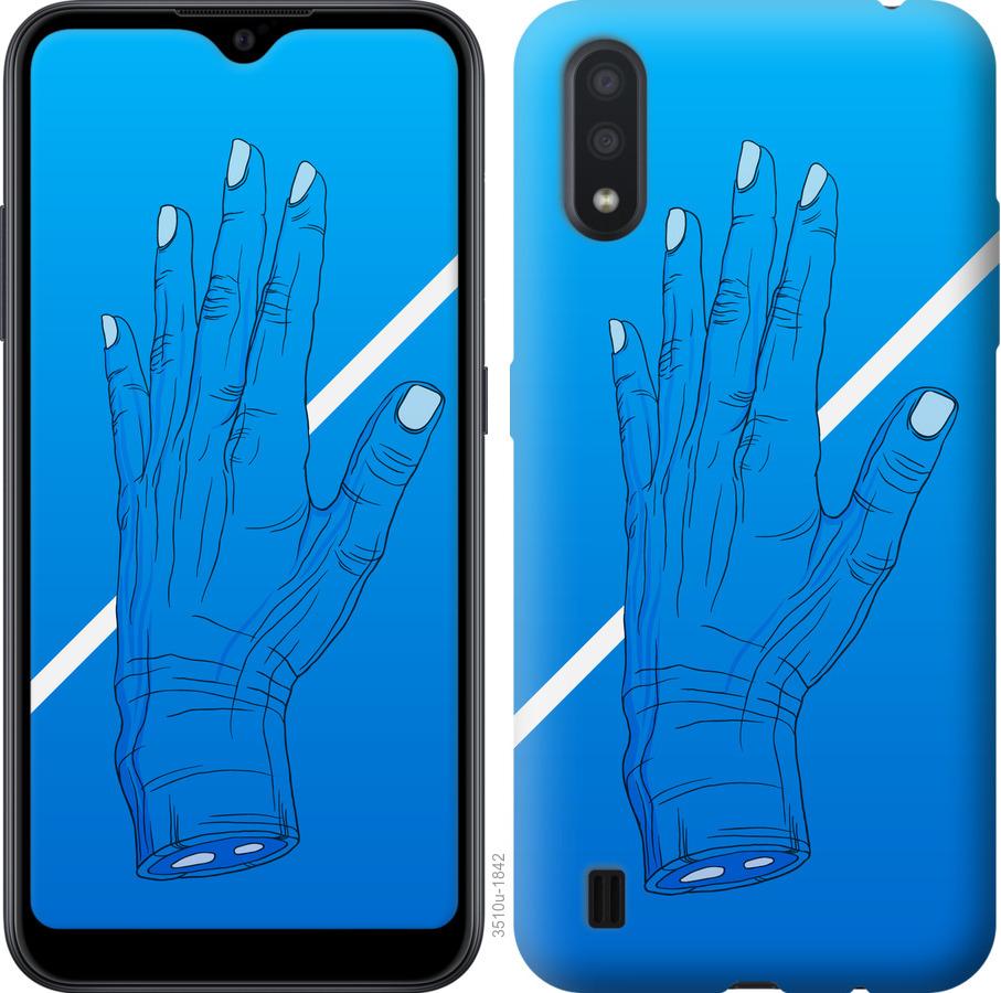 

Чохол на Samsung Galaxy A01 A015F Синій, Рука, Лінія, Градієнт, Зомбі, Глибина