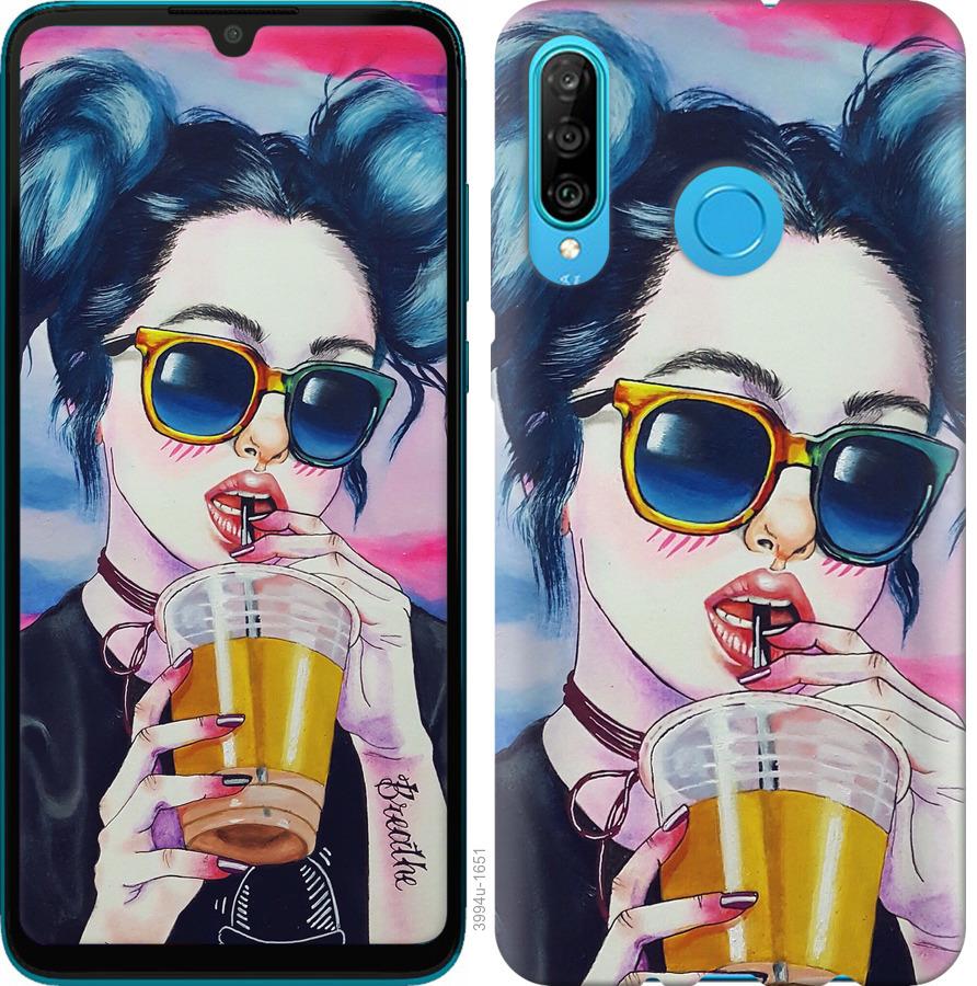 

Чехол на Huawei Honor 10i Арт-девушка в очках