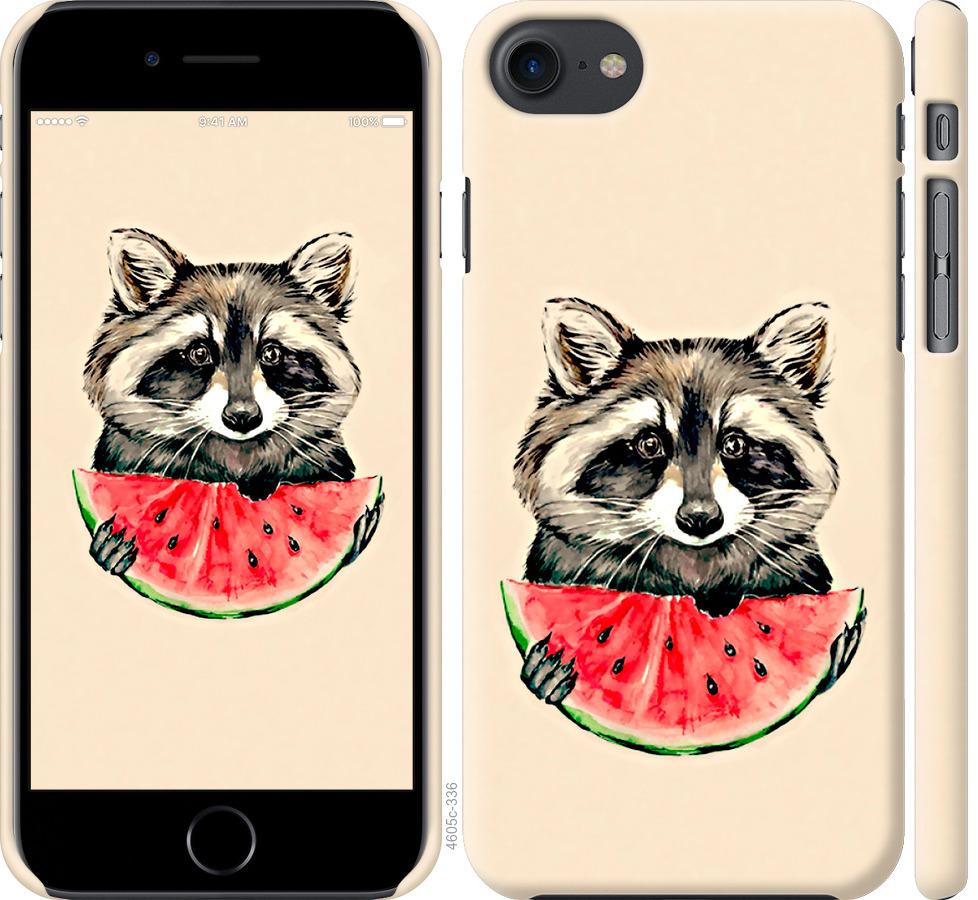 

Чехол на iPhone 8 Енотик с арбузом
