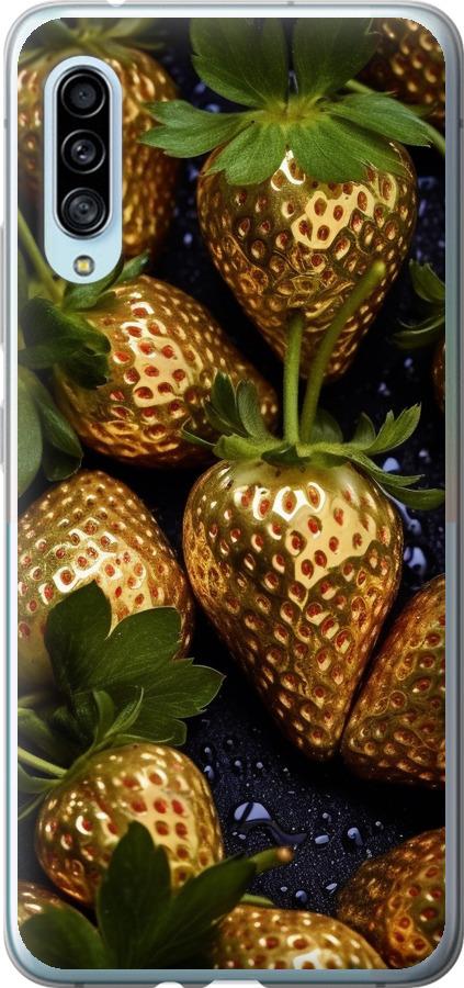 

Чехол на Samsung Galaxy A90 5G Золотая клубника