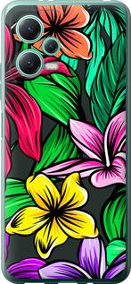 Чехол на Xiaomi Poco X5 5G Тропические цветы 1