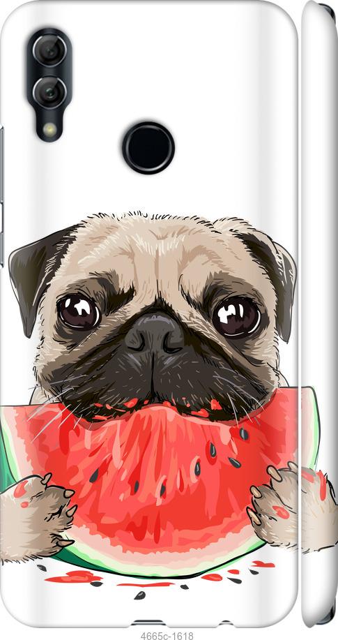 

Чехол на Huawei Honor 10 Lite Мопс и арбуз