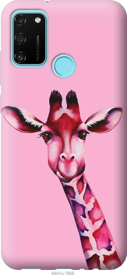 Чехол на Xiaomi Redmi 9C Розовая жирафа