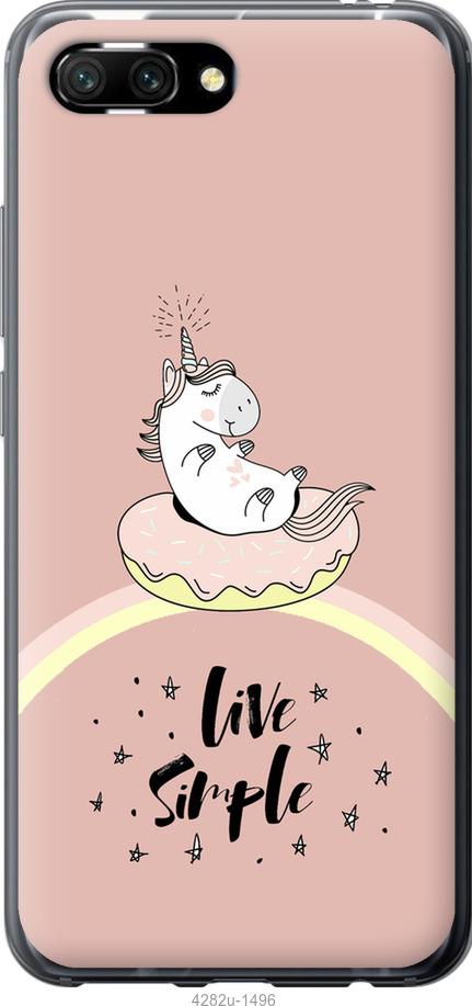 

Чехол на Huawei Honor 10 Единорожка в пончике