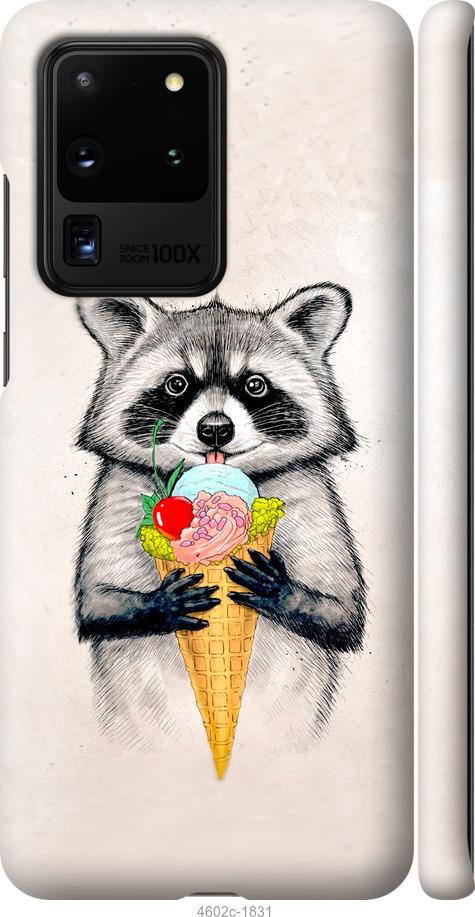 

Чехол на Samsung Galaxy S20 Ultra Енотик с мороженым