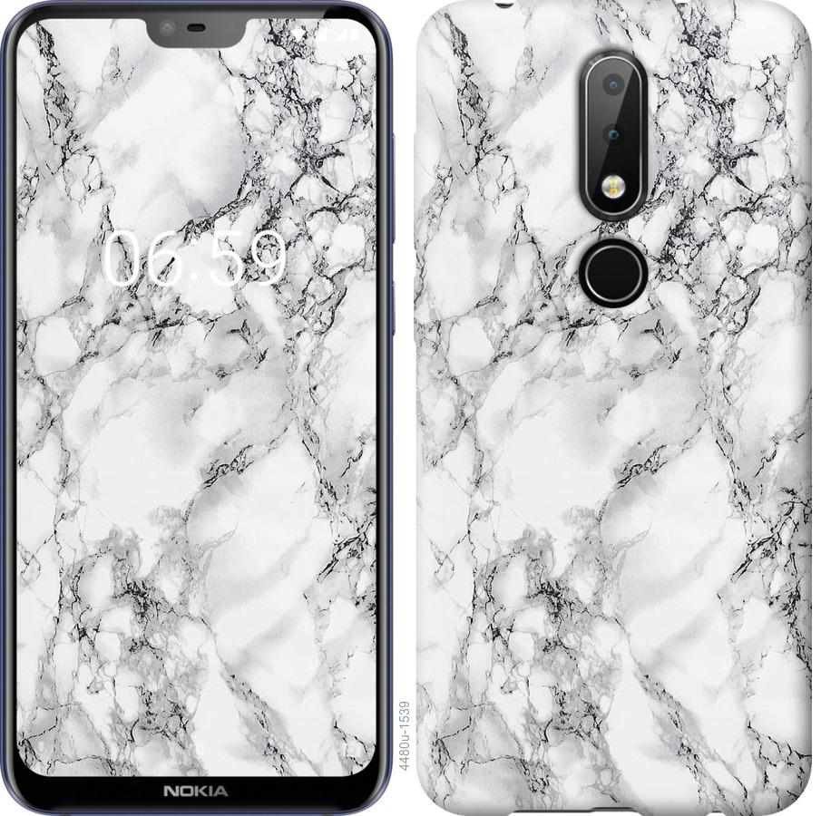 

Чохол на Nokia 6.1 Plus мармур білий