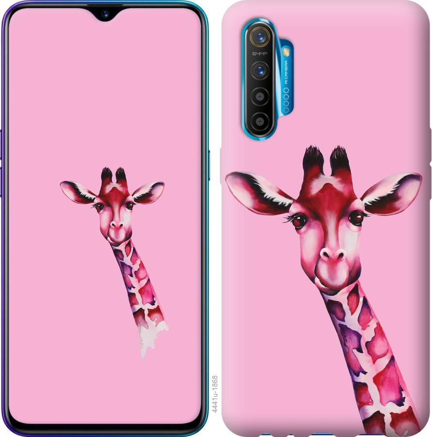 

Чохол на Realme XT Рожева жирафа