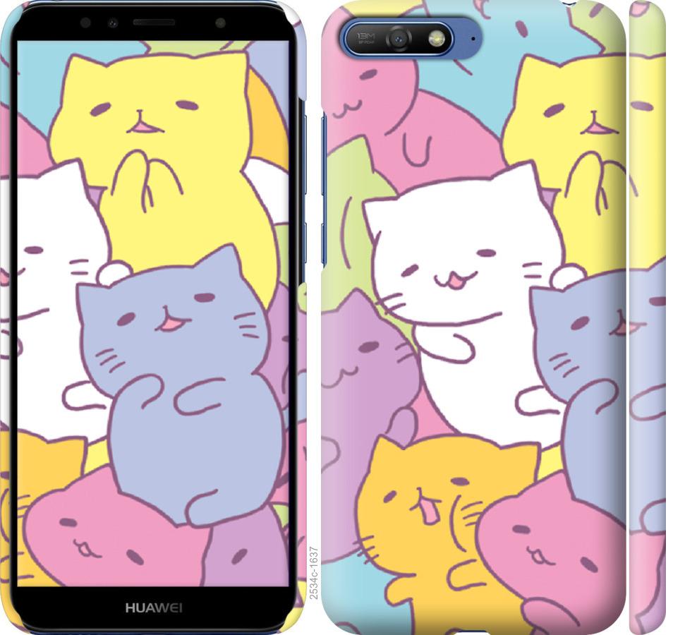 

Чехол на Huawei Y6 2018 Котики