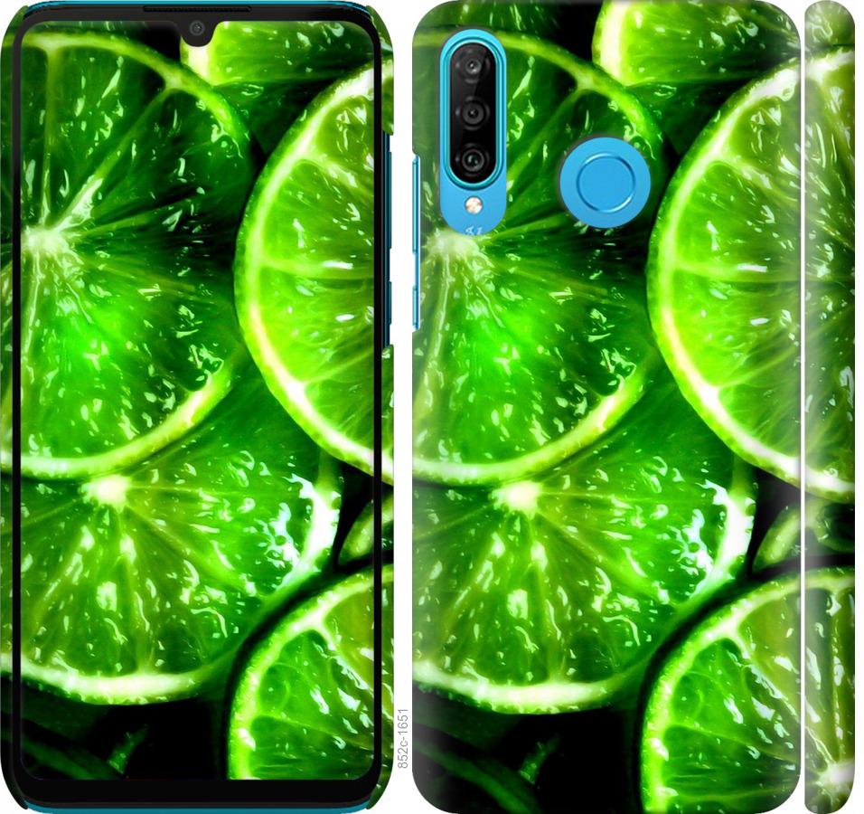 

Чохол на Huawei P30 Lite Зелені часточки лимона