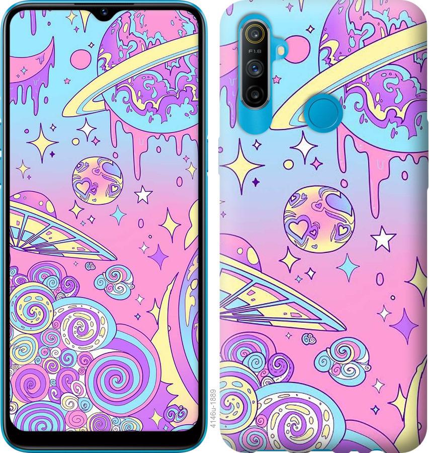 

Чохол на Realme C3 Рожева галактика