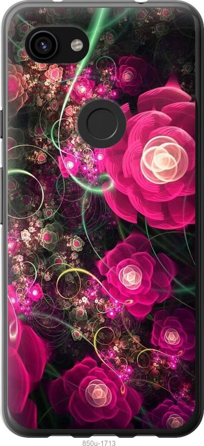 

Чехол на Google Pixel 3a XL Абстрактные цветы 3