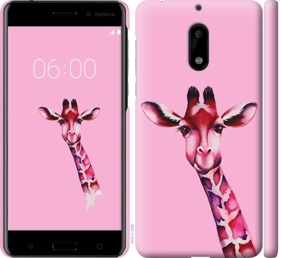 

Чохол на Nokia 6 Рожева жирафа