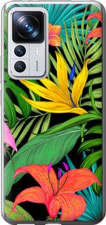 Чехол на Xiaomi 12T Pro Тропические листья 1