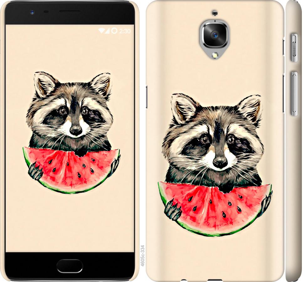 

Чехол на OnePlus 3 Енотик с арбузом