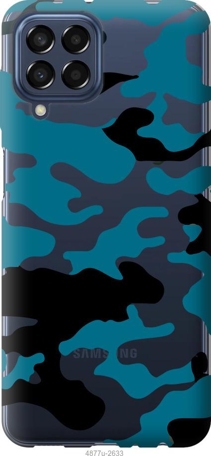 Чехол на Samsung Galaxy M33 M336B Камуфляж прозрачный фон