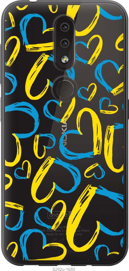 

Чехол на Nokia 4.2 Сердца UA