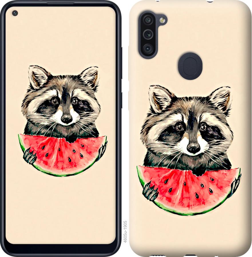 

Чехол на Samsung Galaxy M11 M115F Енотик с арбузом