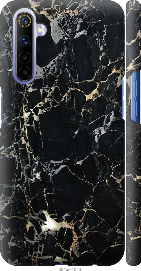 

Чехол на Realme 6 Черный мрамор