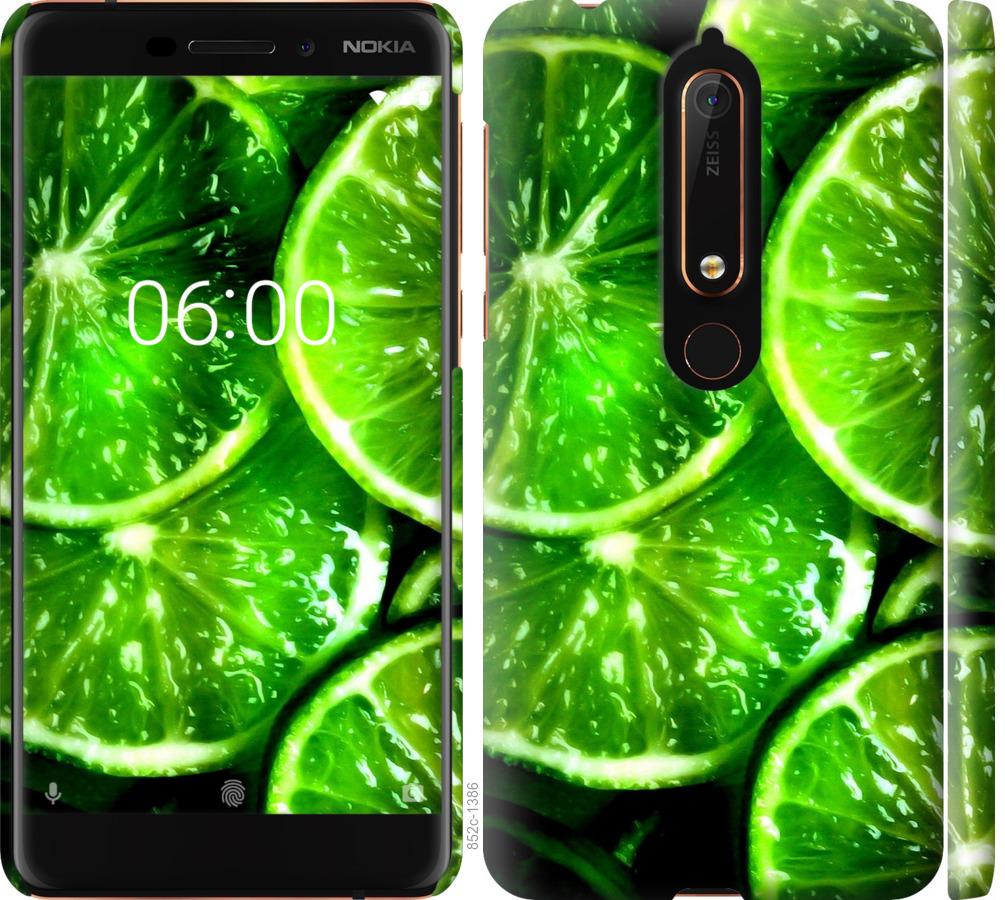 

Чохол на Nokia 6 2018 Зелені часточки лимона