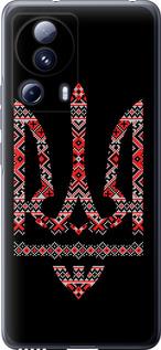 Чохол на Xiaomi 13 Lite Герб - вишиванка на чорному тлі