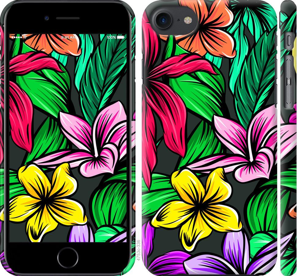 Чехол на iPhone 7 Тропические цветы 1