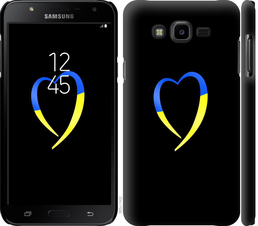 

Чохол на Samsung Galaxy J7 Neo J701F Жовто-блакитне серце