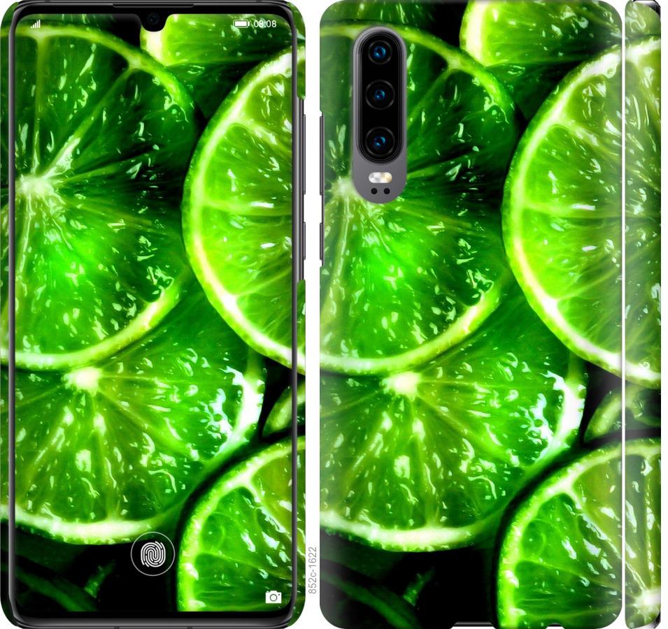 

Чохол на Huawei P30 Зелені часточки лимона