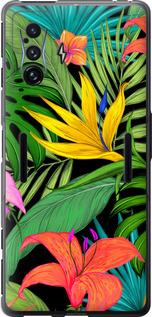 Чехол на Xiaomi Poco F4 GT Тропические листья 1