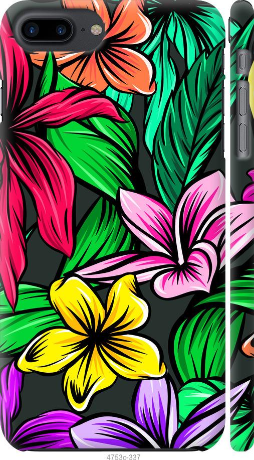 Чехол на iPhone 7 Plus Тропические цветы 1