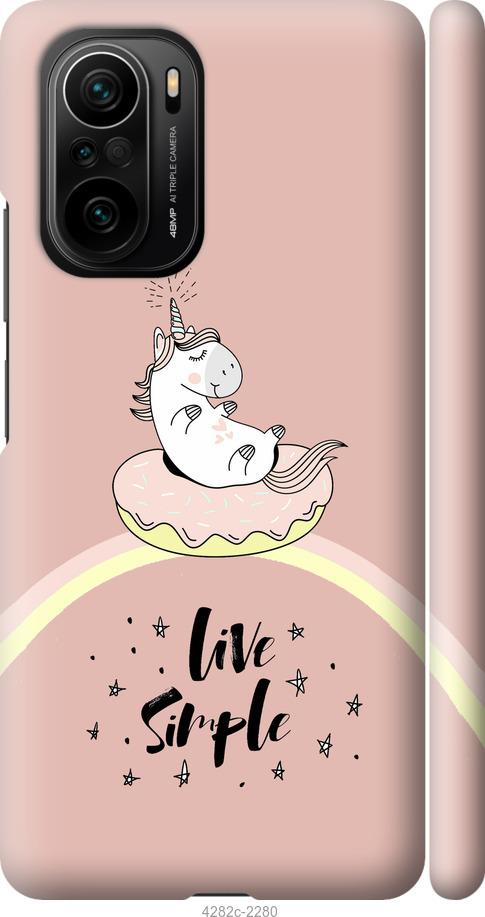 

Чехол на Xiaomi Poco F3 Единорожка в пончике