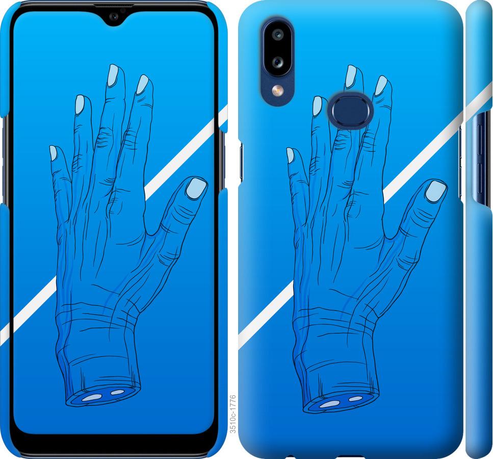 

Чохол на Samsung Galaxy A10s A107F Синій, Рука, Лінія, Градієнт, Зомбі, Глибина