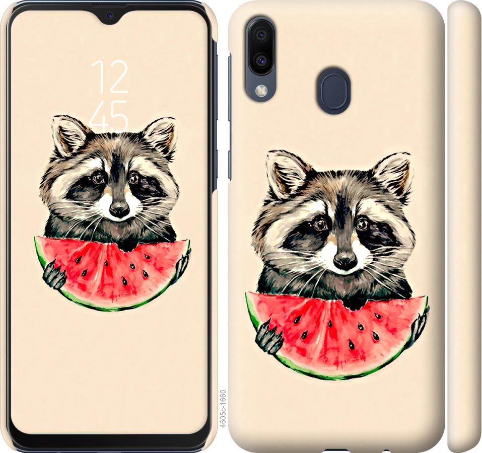 

Чехол на Samsung Galaxy M20 Енотик с арбузом