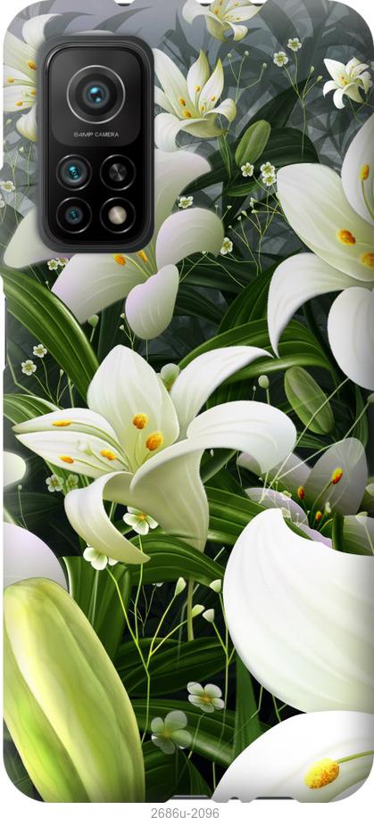 

Чохол на Xiaomi Mi 10T білі лілії