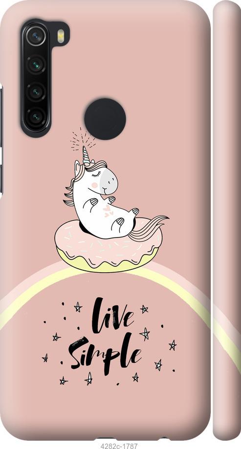 

Чехол на Xiaomi Redmi Note 8 Единорожка в пончике