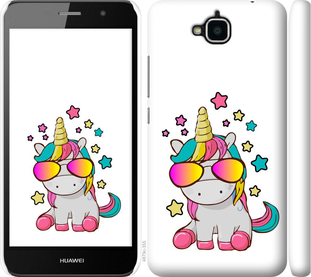 

Чехол на Huawei Y6 Pro Единорог в очках