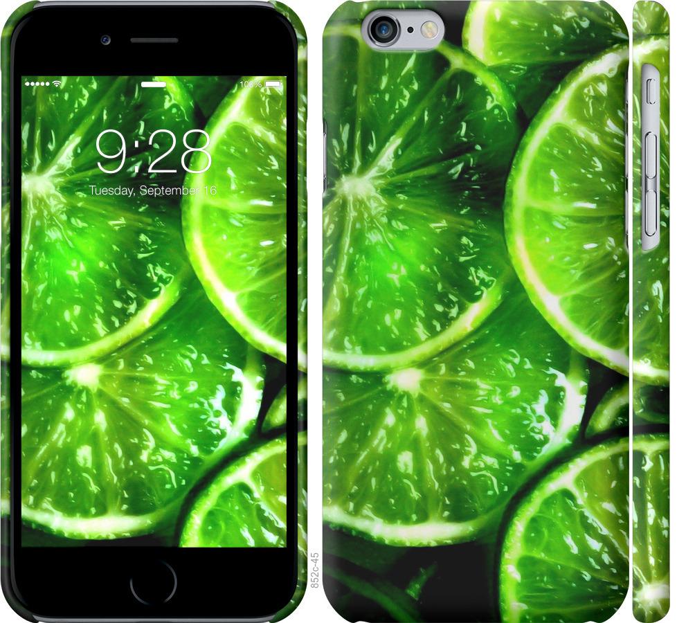 Чехол на iPhone 6s Зелёные дольки лимона