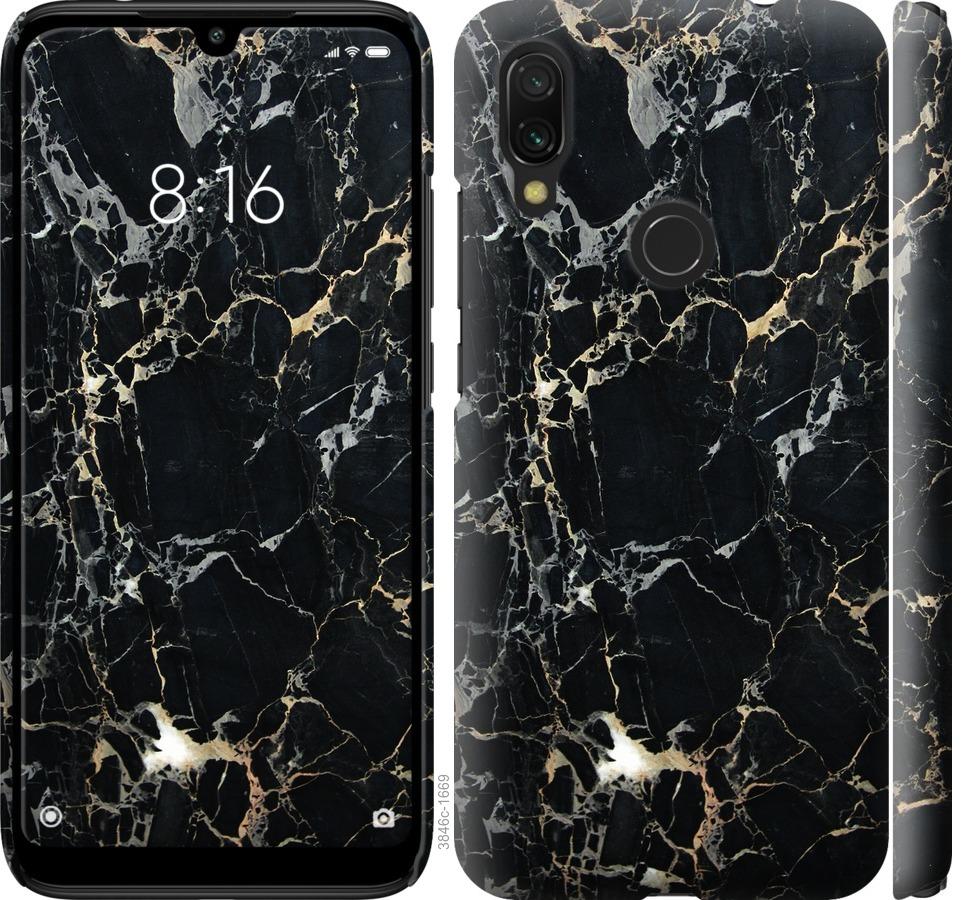 

Чехол на Xiaomi Redmi 7 Черный мрамор