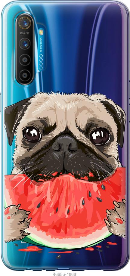 

Чехол на Realme XT Мопс и арбуз
