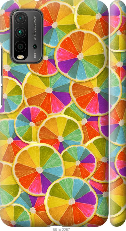 Чехол на Xiaomi Redmi 9T Разноцветные дольки лимона