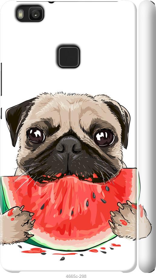 

Чехол на Huawei P9 Lite Мопс и арбуз
