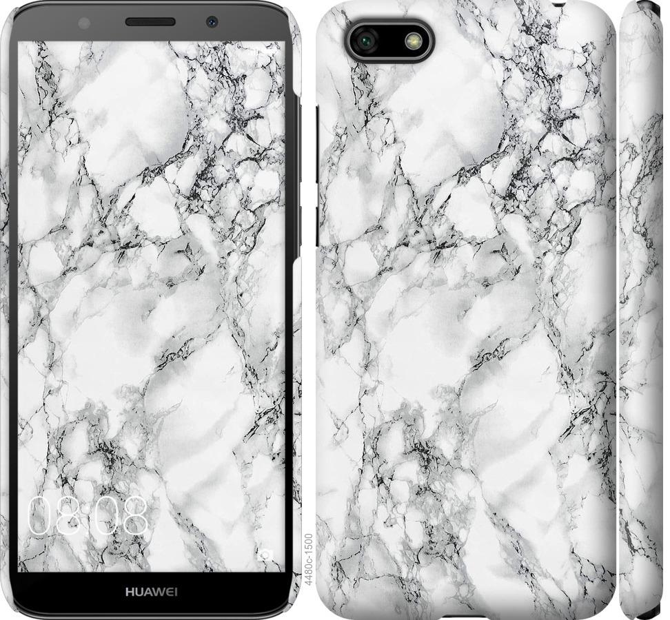 

Чохол на Huawei Y5 2018 мармур білий