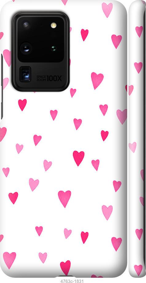 Чехол на Samsung Galaxy S20 Ultra Сердечки 2